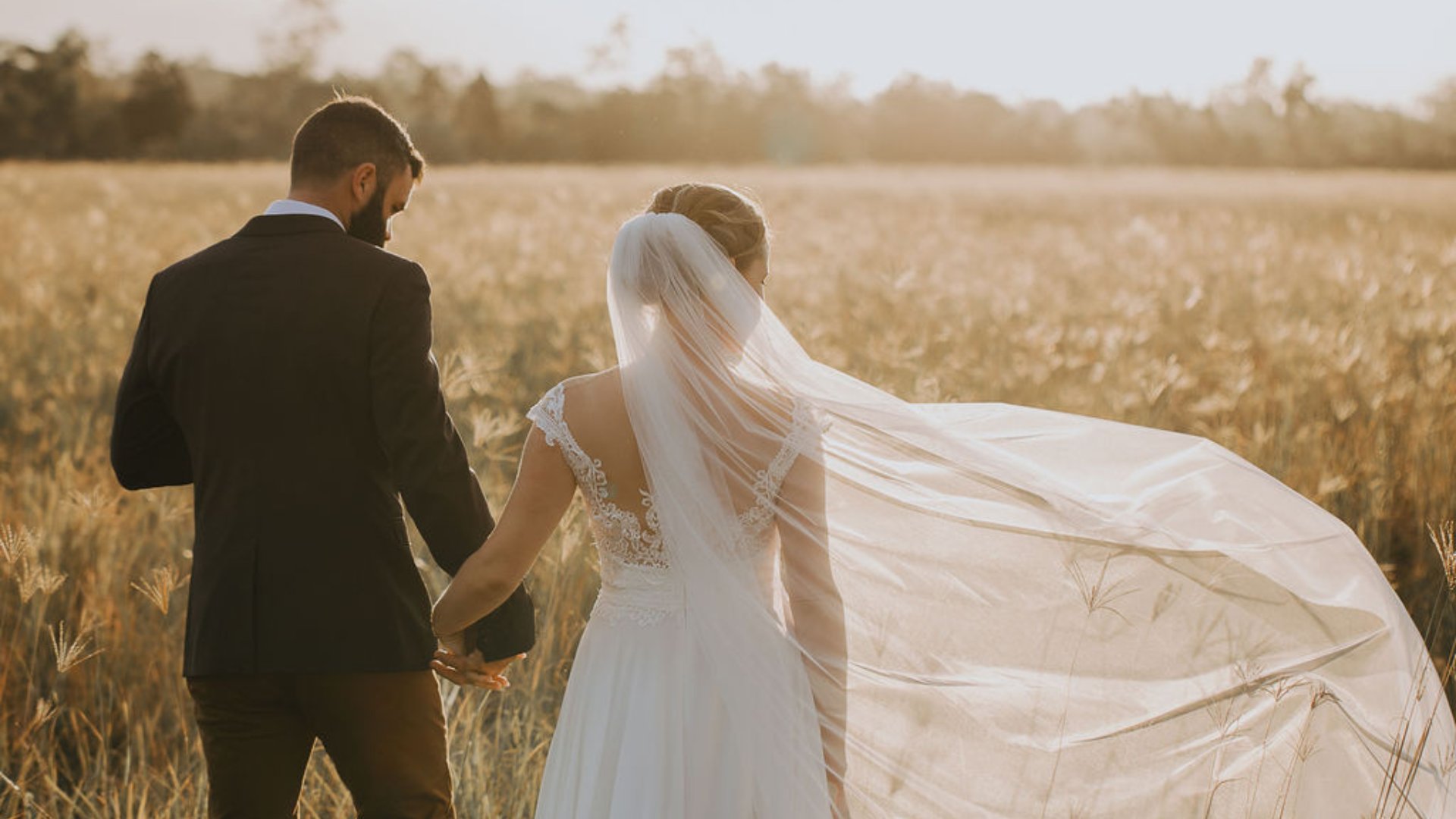 Cairns couple with wedding photos in canefields